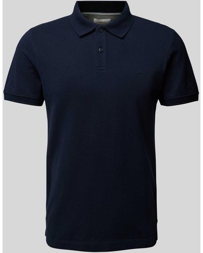 S.oliver Poloshirt Met Labeldetail - Blauw
