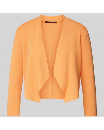 Comma, Cardigan mit offener Vorderseite - Orange