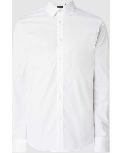 Matíníque Slim Fit Business-Hemd mit Stretch-Anteil Modell 'Robo' - Weiß