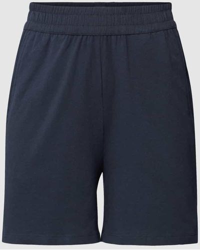 Schiesser Pyjama-Shorts mit elastischem Bund - Blau