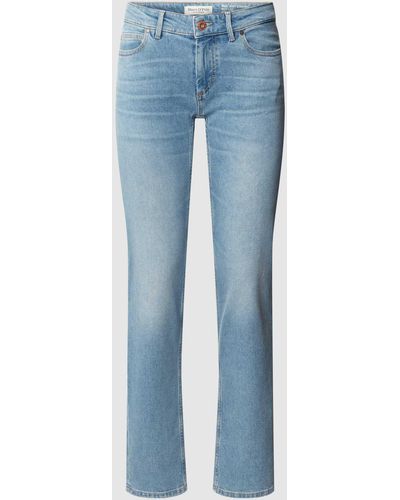 Marc O' Polo Straight Fit Jeans Met 5-pocketmodel - Blauw