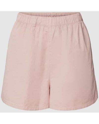 COLORFUL STANDARD Shorts mit Strukturmuster Modell 'Twill' - Pink