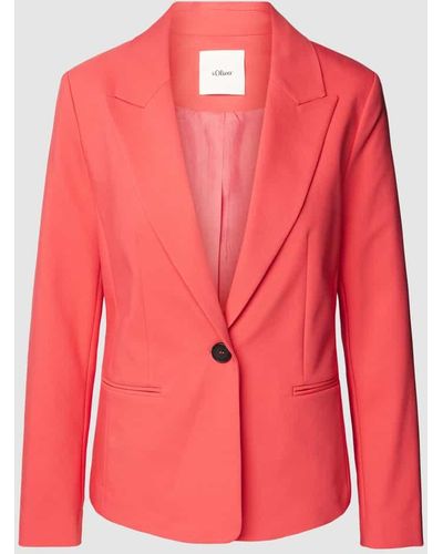 s.Oliver BLACK LABEL Blazer mit Reverskragen - Pink