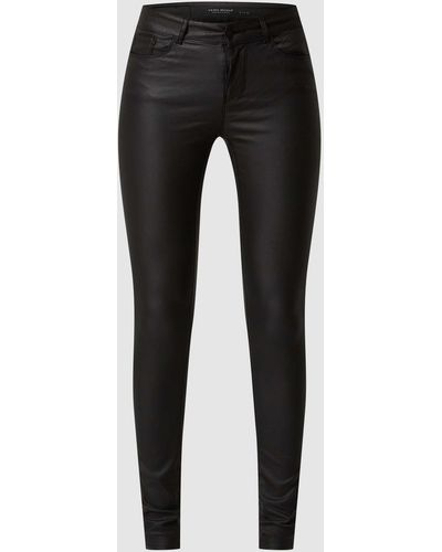 Vero Moda Slim Fit Jeans Met Coating - Zwart