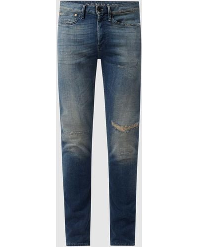 Denham Skinny Fit Jeans Met Stretch, Model 'bolt' - Blauw