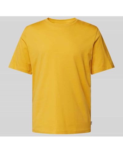 Jack & Jones T-Shirt mit Label-Detail Modell 'ORGANIC' - Gelb