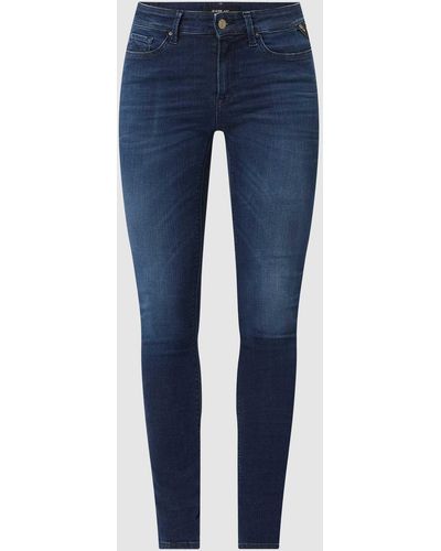 Replay Skinny Fit Jeans Met Stretch - Blauw