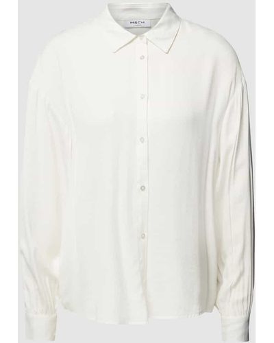 MSCH Copenhagen Hemdbluse mit Knopfleiste Modell 'Sandelina' - Weiß