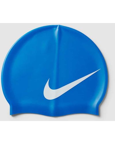 Nike Badekappe mit Label-Print Modell 'BIG SWOOSH CAP' - Blau