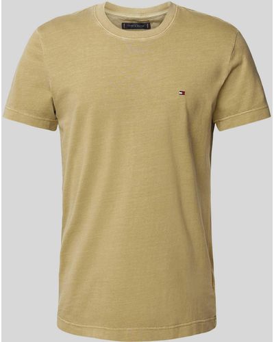 Tommy Hilfiger Slim Fit T-shirt Met Logostitching - Meerkleurig