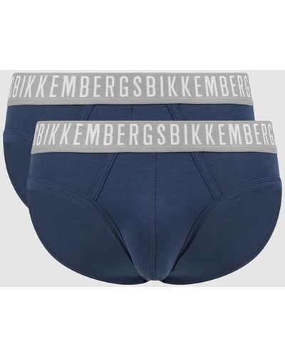 Bikkembergs Slip mit Stretch-Anteil im 2er-Pack - Blau