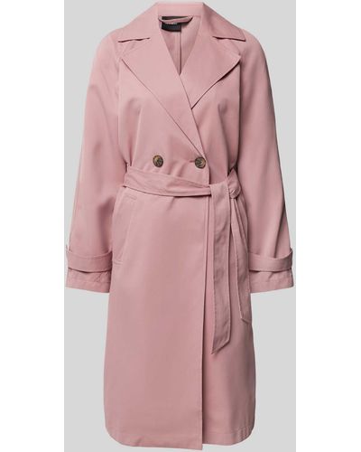 Vero Moda Trenchcoat mit Bindegürtel Modell 'LOU' - Pink