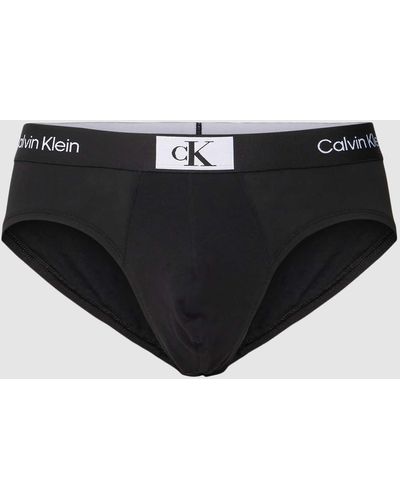 Calvin Klein Slip mit Label-Detail - Schwarz