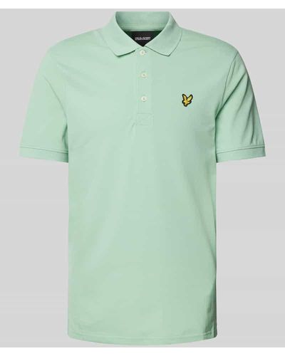 Lyle & Scott Slim Fit Poloshirt mit Logo-Patch - Grün