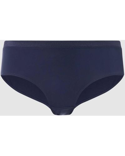 Ralph Lauren Blue Label PLUS SIZE Panty aus Mikrofaser Modell 'Andalucia' - Blau
