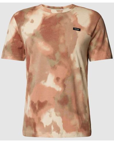 Calvin Klein T-Shirt mit Allover-Camouflage-Muster - Mehrfarbig