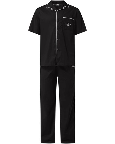 Karl Lagerfeld Pyjama Met Geborduurd Logo - Zwart