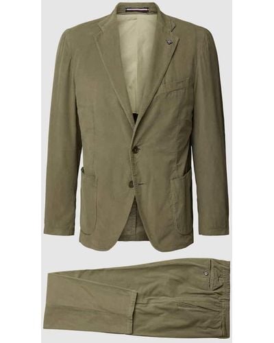 Tommy Hilfiger Slim Fit Anzug aus Cord - Grün
