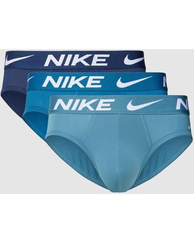 Nike Slip mit elastischem Logo-Bund im 3er-Pack - Blau