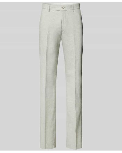 S.oliver Anzughose aus Leinen-Mix Modell 'Pure' - Weiß