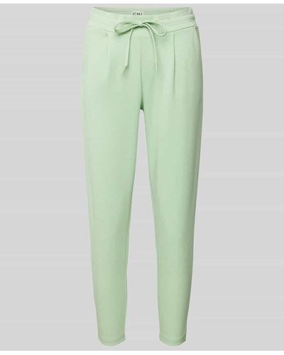 Ichi Slim Fit Sweatpants mit Tunnelzug Modell 'KATE' - Grün