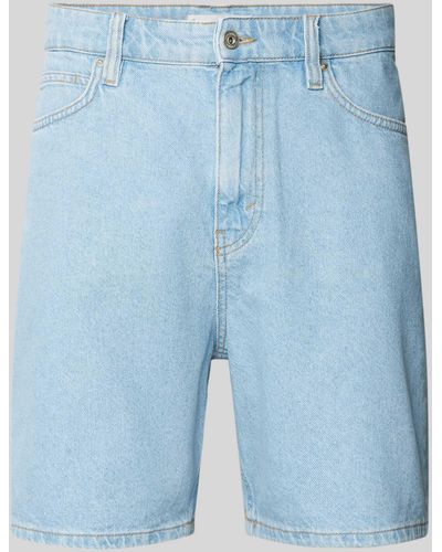 Mango Regular Fit Jeansshorts im 5-Pocket-Design Modell 'TETUAN' - Blau