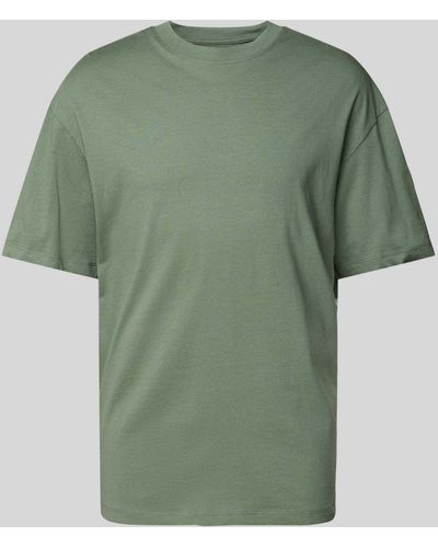 Jack & Jones T-Shirt mit geripptem Rundhalsausschnitt Modell 'BRADLEY' - Grün