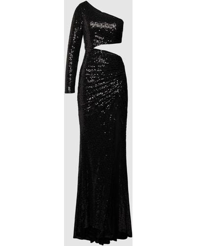 Luxuar Abendkleid mit Pailletten - Schwarz