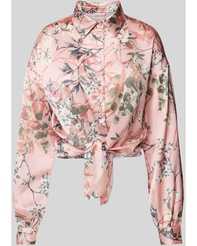 Guess Bluse mit Knotendetail Modell 'BOWED JUN' - Pink