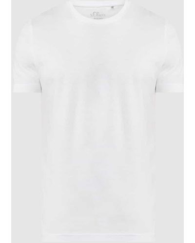 s.Oliver RED LABEL Regular Fit T-Shirt aus Bio-Baumwolle - Weiß