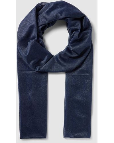 Christian Berg Cocktail Schal mit rechteckiger Form, Metallic und Glitter-Effekt - Blau