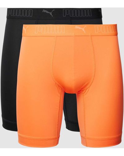 PUMA Boxershort Met Labeldetails - Oranje
