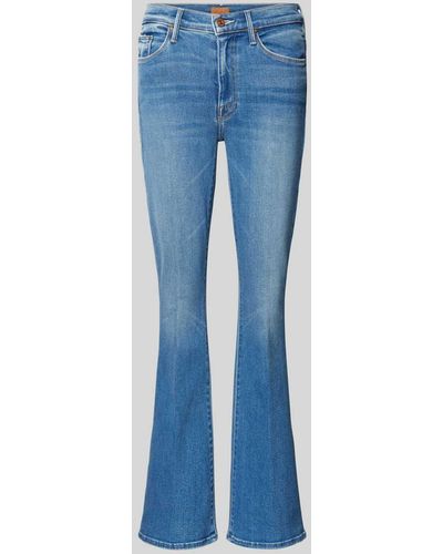 Mother Bootcut Jeans im 5-Pocket-Design - Blau