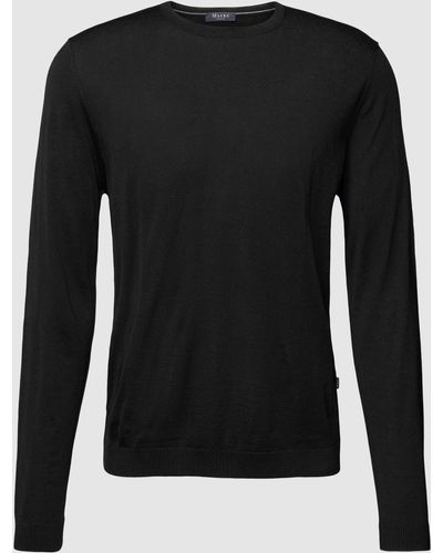 maerz muenchen Pullover Met Normaal Model En Eenkleurig Design - Zwart