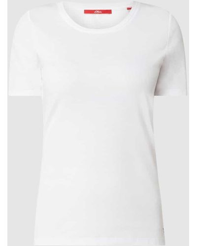 s.Oliver RED LABEL T-Shirt aus Baumwolle - Weiß