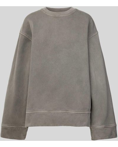 Weekday Oversized Sweatshirt mit überschnittenen Schultern - Grau