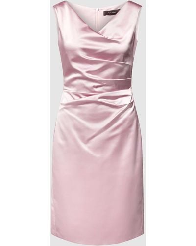 Vera Mont Cocktailkleid mit Wasserfall-Ausschnitt - Pink