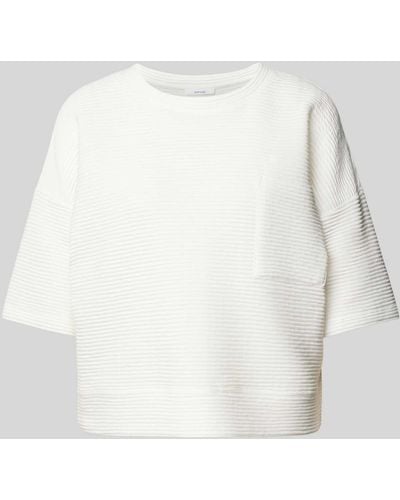 Opus Sweatshirt Met 1/2-mouwen - Wit
