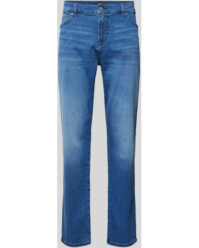 BOSS Regular Fit Jeans im 5-Pocket-Design - Blau