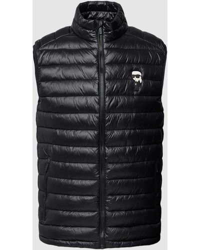 Karl Lagerfeld Gilet Met Logopatch - Zwart