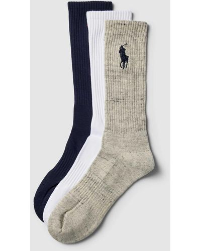 Polo Ralph Lauren Socken mit Kontraststreifen im 3er-Pack - Blau