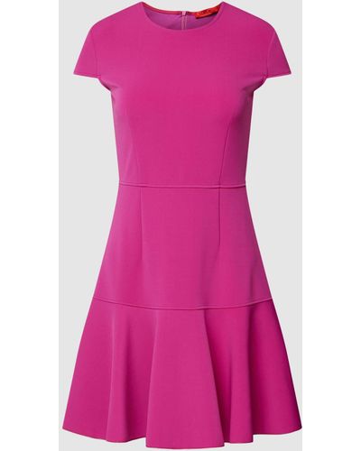 MAX&Co. Mini-jurk Met Ronde Hals - Roze