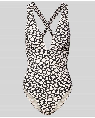 Barts Badeanzug mit Allover-Print Modell 'Bishi' - Weiß