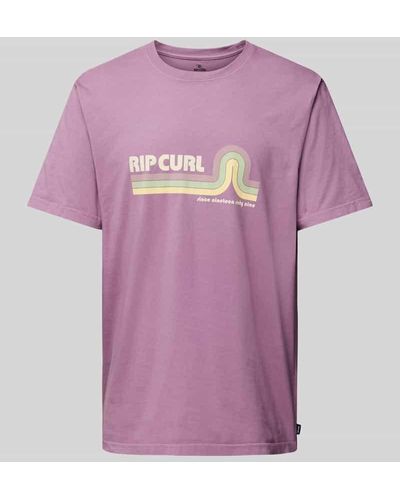 Rip Curl T-Shirt mit Label-Print Modell 'MUMMA' - Pink