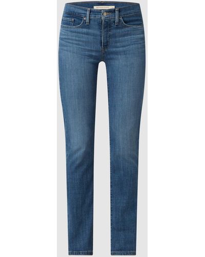 Levi's® 300 Shaping Straight Fit Jeans mit Viskose-Anteil Modell '314TM' - Blau