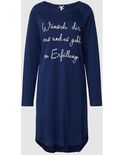 Louis & Louisa Nachthemd mit Rundhalsausschnitt Modell 'Ein Stern für mich' - Blau