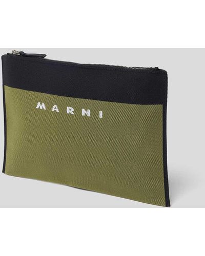 Marni Kulturtasche mit Label-Detail - Grün