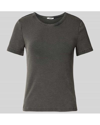 Mbym T-Shirt in Ripp-Optik Modell 'Otis' - Grau