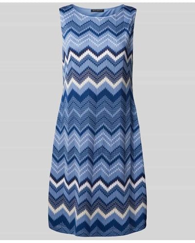 Betty Barclay Knielanges Kleid mit grafischem Muster - Blau