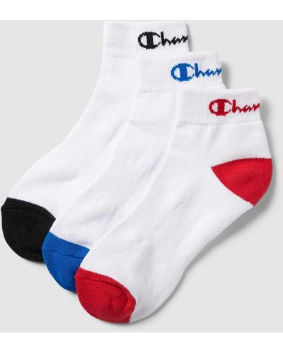 Champion Socken mit Label-Stitching im 3er-Pack - Weiß